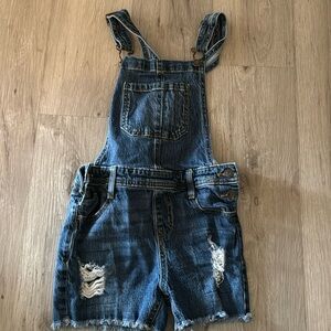 Jean overall shorts